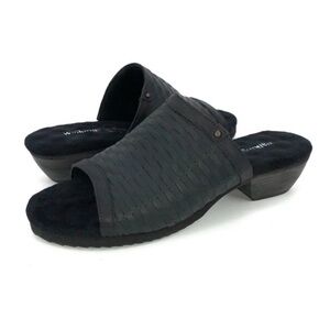 Walking Cradles Black Slide Sandals